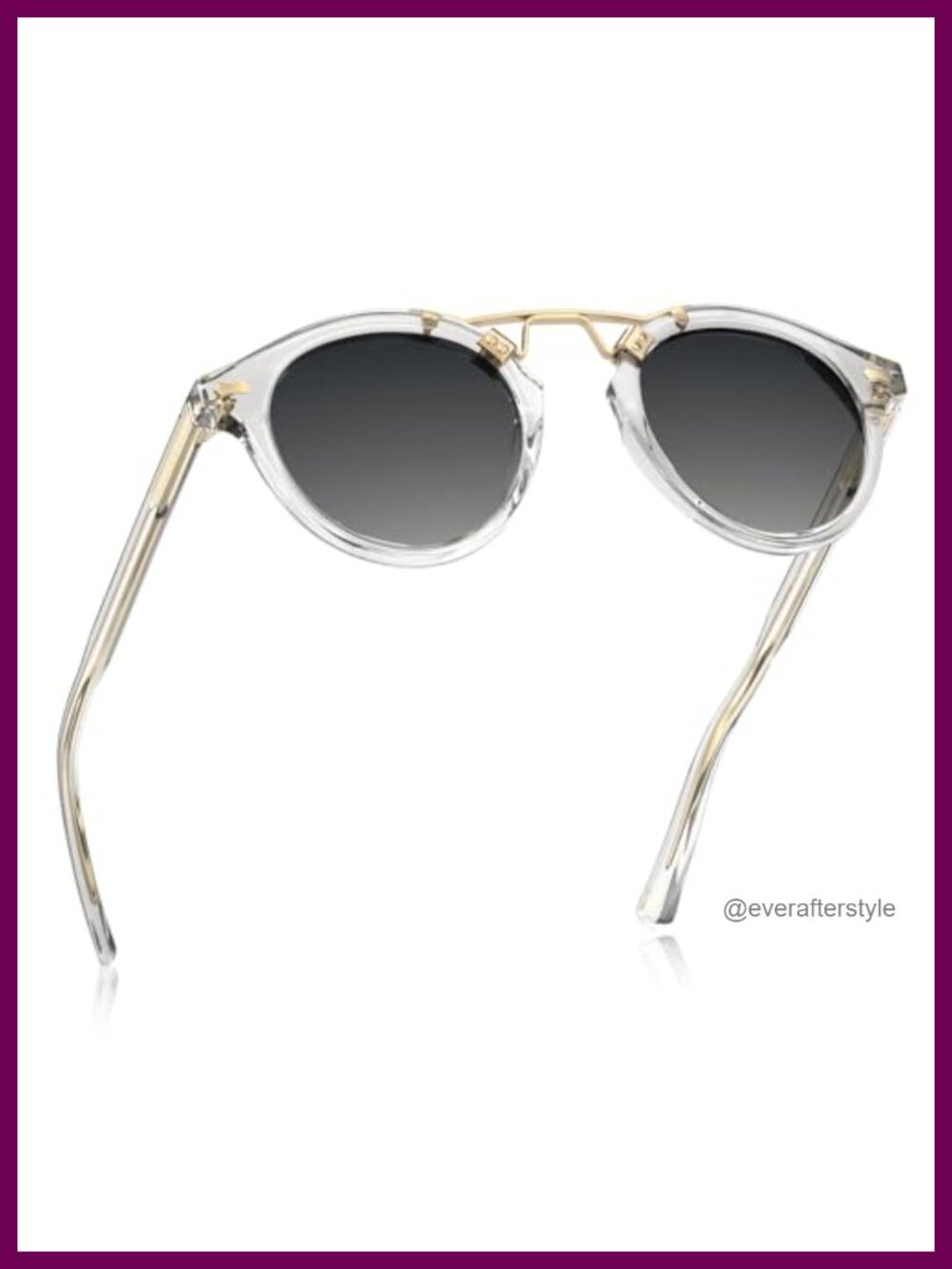CARFIA Retro Round Polarized Acetate Sunglasses for Women